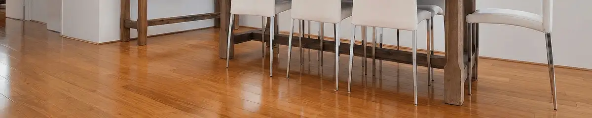 Professionally installed and refinished bamboo flooring in a residential home, showcasing smooth finish and natural wood tones in Fort Wayne, IN
