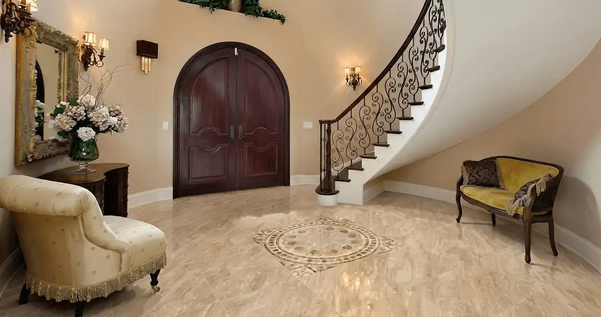 Entrance hall with professionally installed ceramic tile flooring in Fort Wayne IN