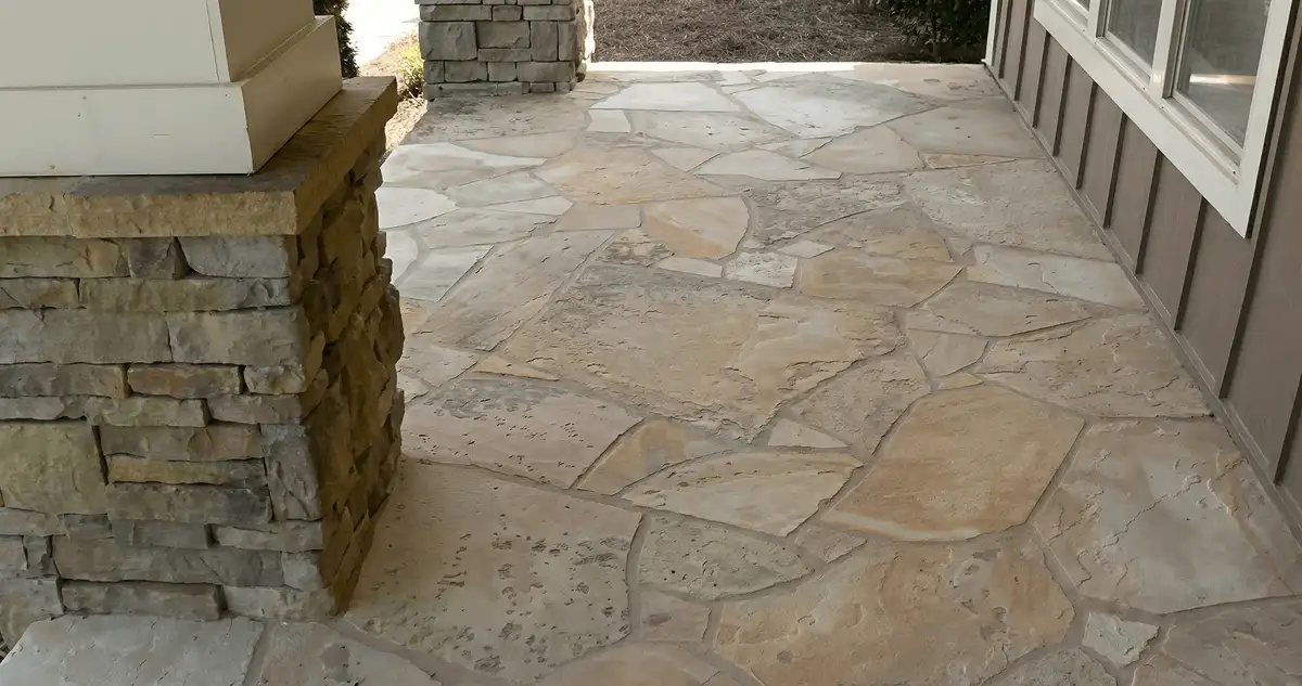 House entrance with professionally installed stone flooring in Fort Wayne IN