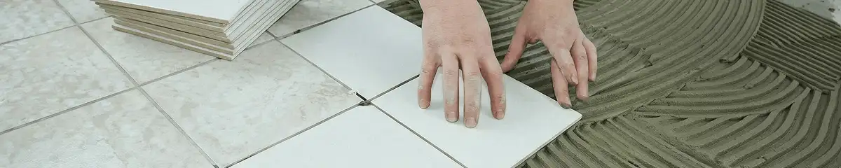 Professional installing white tile floors in Fort Wayne, IN